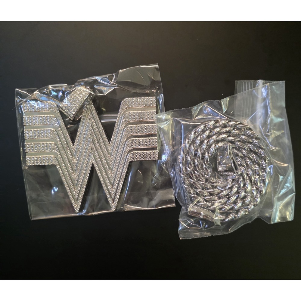 Whataburger "Flying W With Chain" Bling Logo Necklace NWTs
